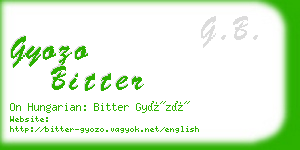 gyozo bitter business card